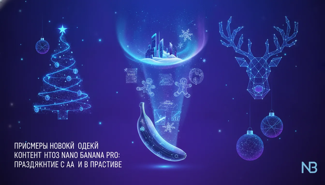 Примеры новогоднего контента через Nano Banana Pro: как украсить праздник с помощью ИИ на практике